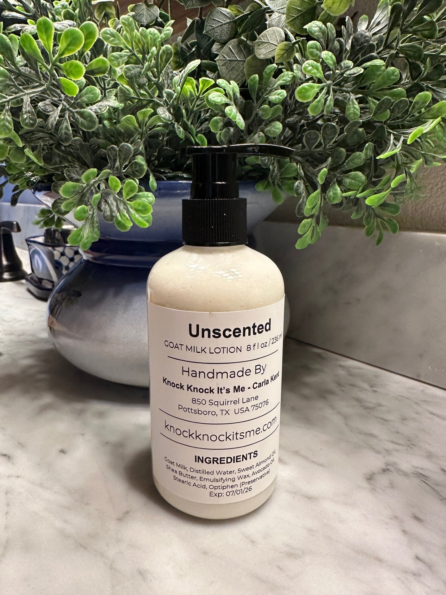 Goat Milk Lotion- 8 oz Bottle- Unscented