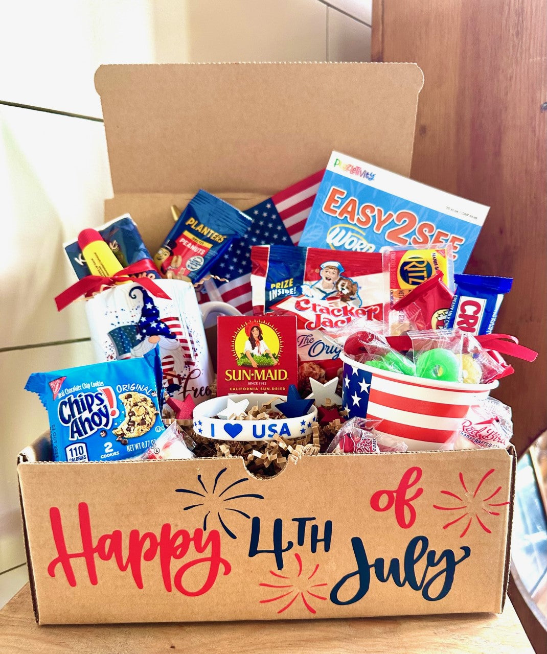 Gift Box- Senior Monthly Program- 4th Of July- July