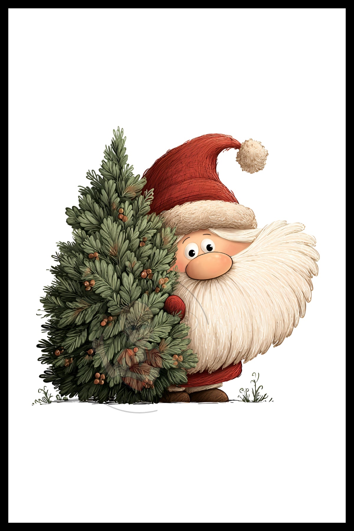 Seasonal Christmas Coffee Mugs- Santa Tree