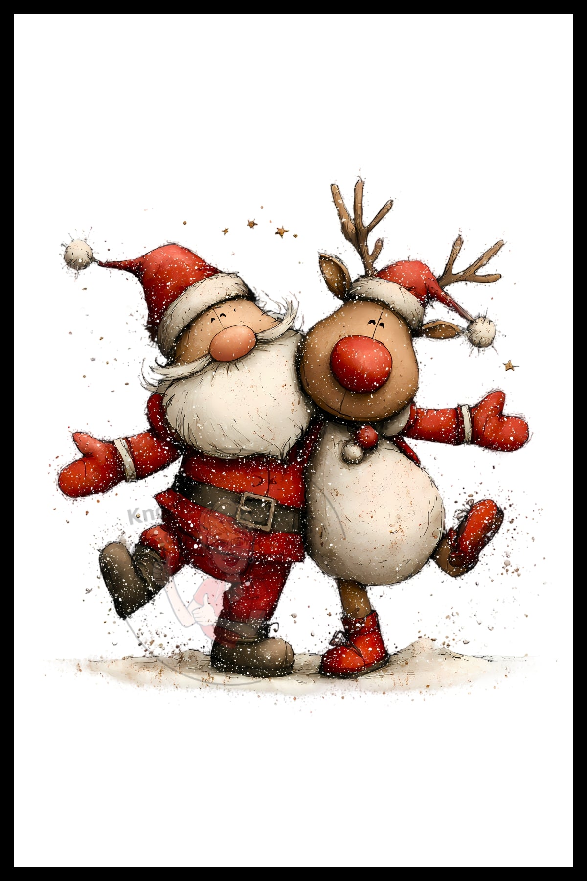 Seasonal Christmas Coffee Mugs- Santa Reindeer 1