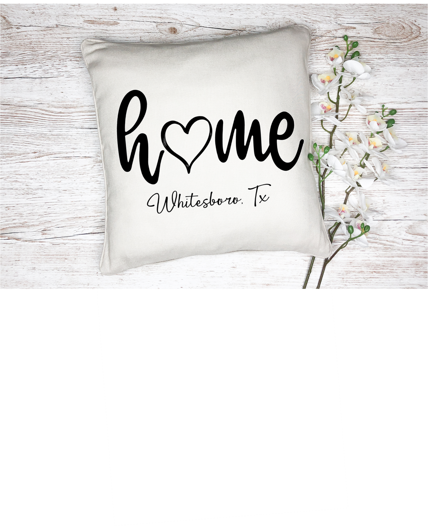 Pillow Cover- State/City- Custom Home with open heart City and State