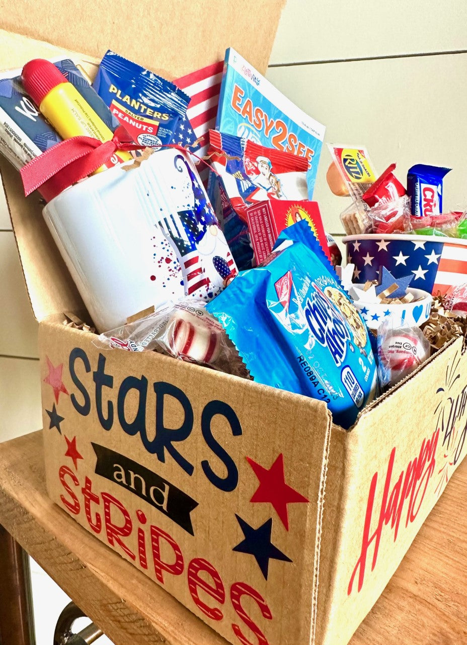 Gift Box- Senior Monthly Program- 4th Of July- July