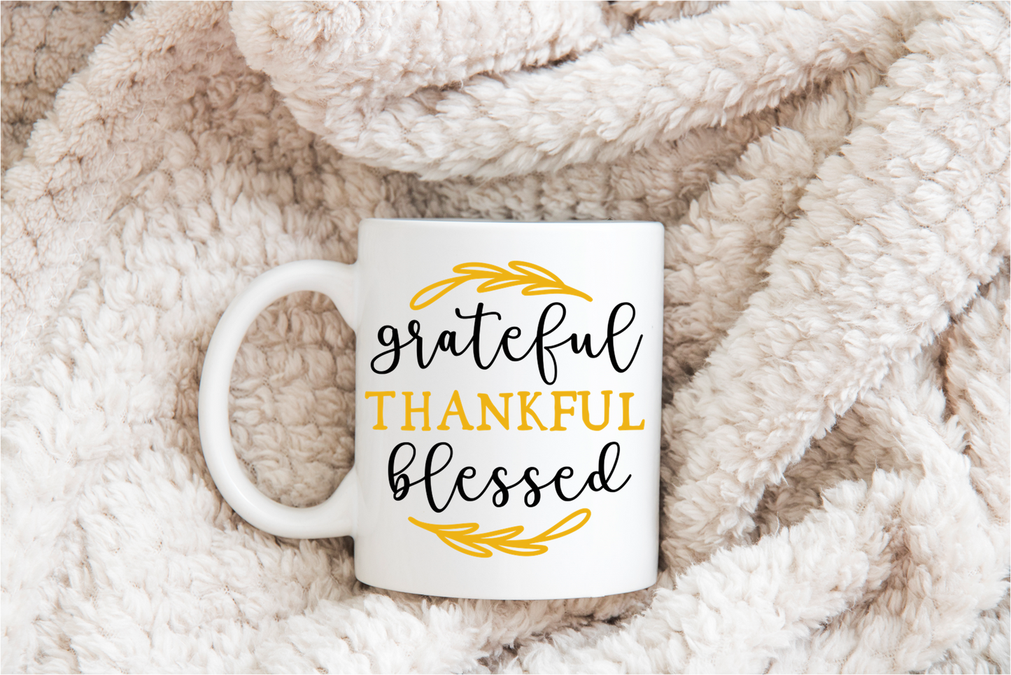 Coffee Mug- Holidays/Events- Thanksgiving- Grateful Thankful Blessed