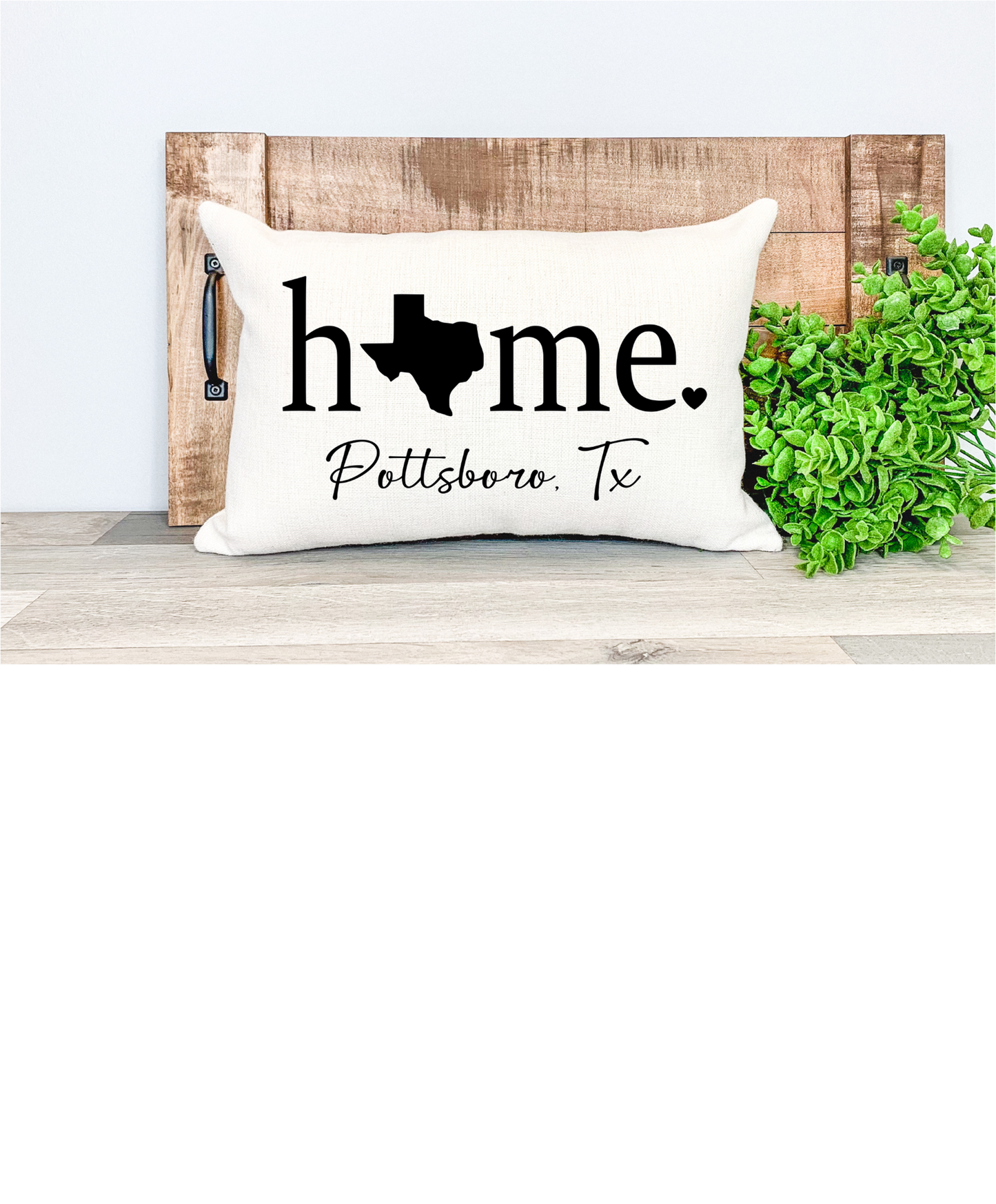 Pillow Cover- State/City- Custom Home with solid state and City