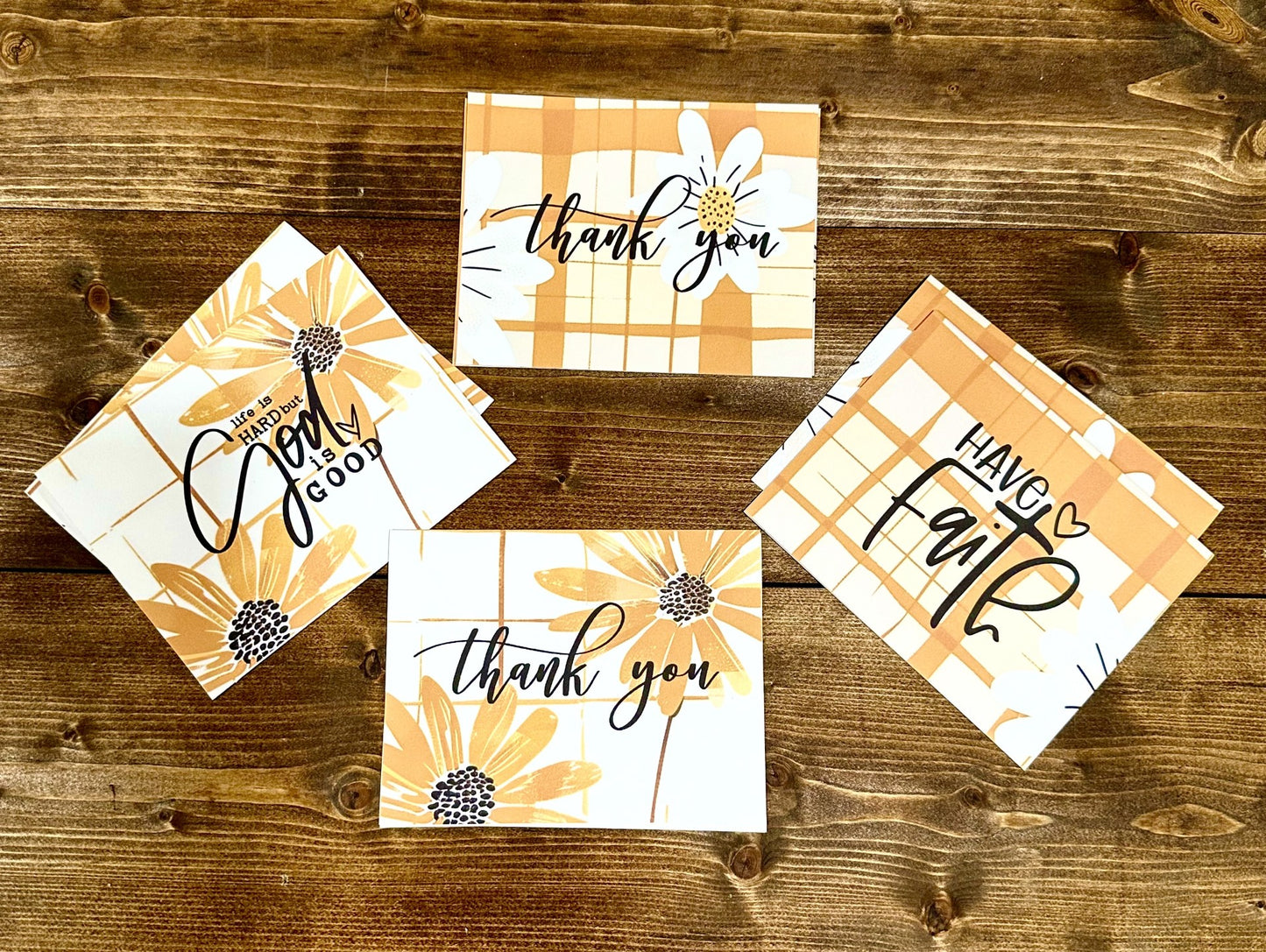 Greeting Cards- Thank you Notes & Cards-Thank You-Have Faith-Life is Hard but God is Good