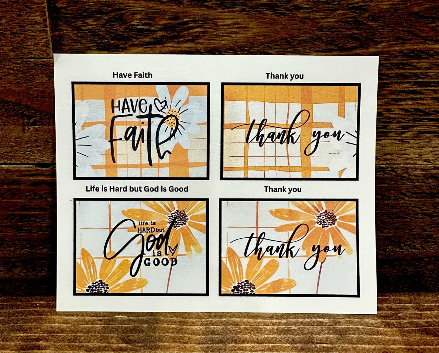 Greeting Cards- Thank you Notes & Cards-Thank You-Have Faith-Life is Hard but God is Good