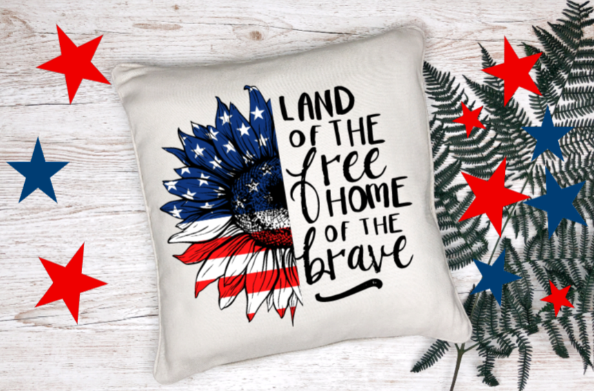 Pillow Cover- Holidays/Events- 4th Of July- Land Of The Free