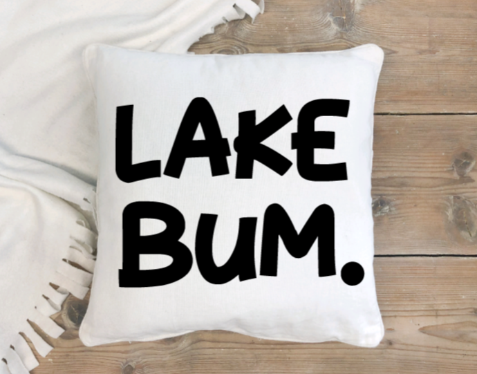 Pillow Cover- Lake/Beach- Lake Bum