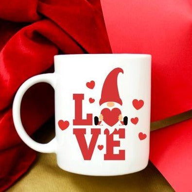 Coffee Mug- Holidays/Events- Valentine's Day- Gnome with Heart and Love
