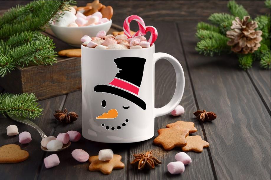 Coffee Mug- Holidays/Events- Christmas- Snowman Winking