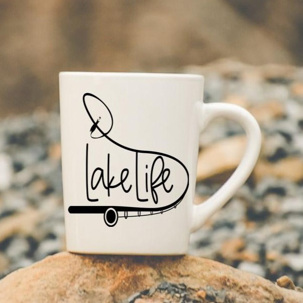 Coffee Mug- Lake/Beach- Lake Life Fishing