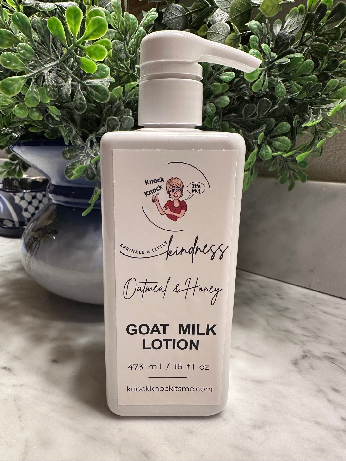 Goat Milk Lotion- 16 oz Bottle- Oatmeal & Honey