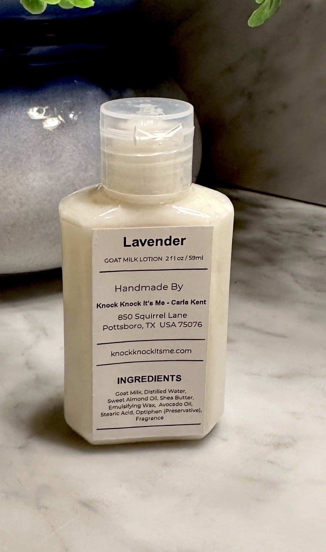 Goat Milk Lotion- 2 oz Bottle- Lavender