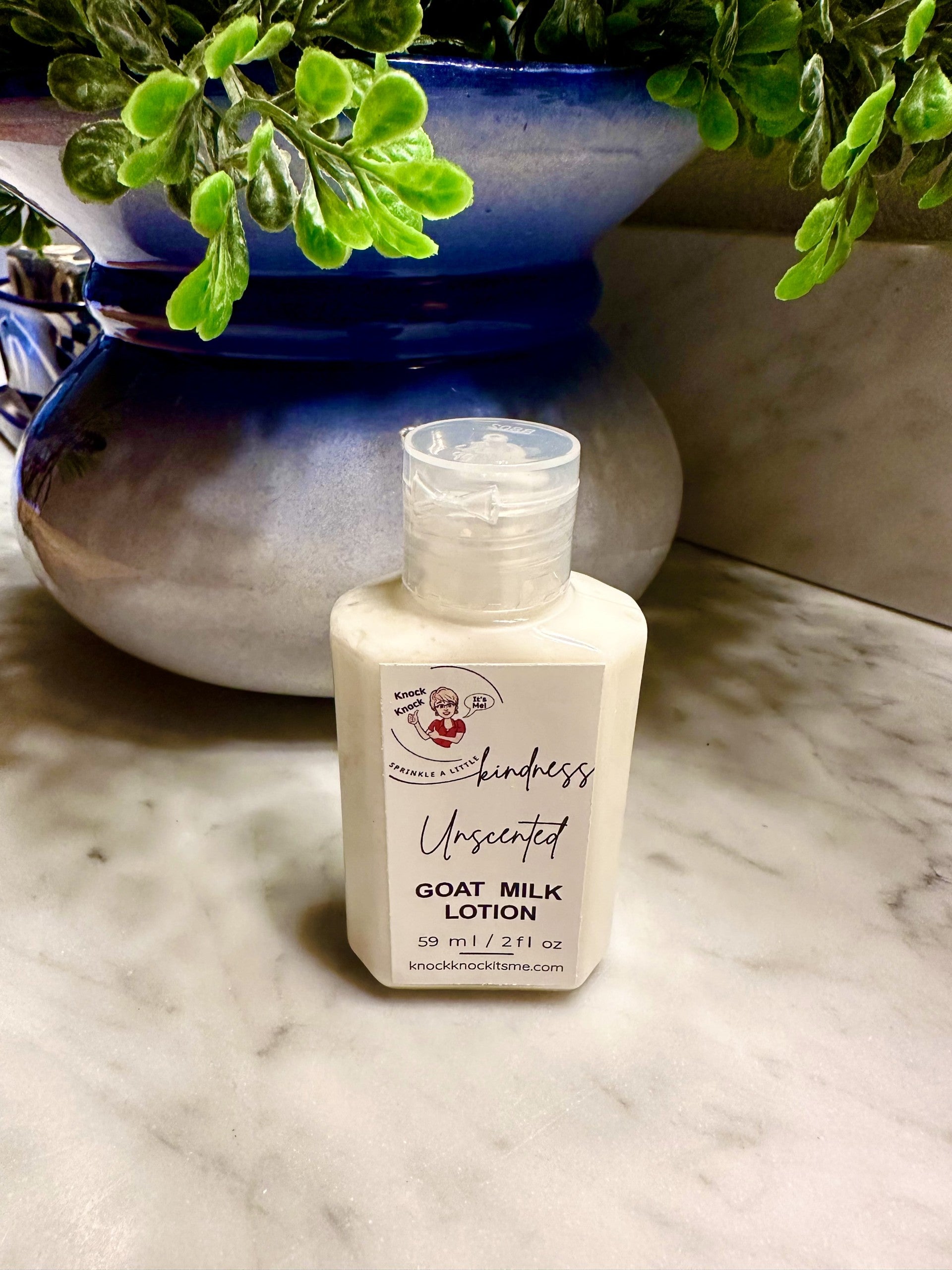 Goat Milk Lotion- 2 oz Bottle- Unscented – Knock Knock It's Me!