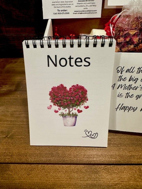 Mother's Day Gift Box- 5 Bottles of Goat Milk Lotion-Notepad- and Rose Petal Sachet