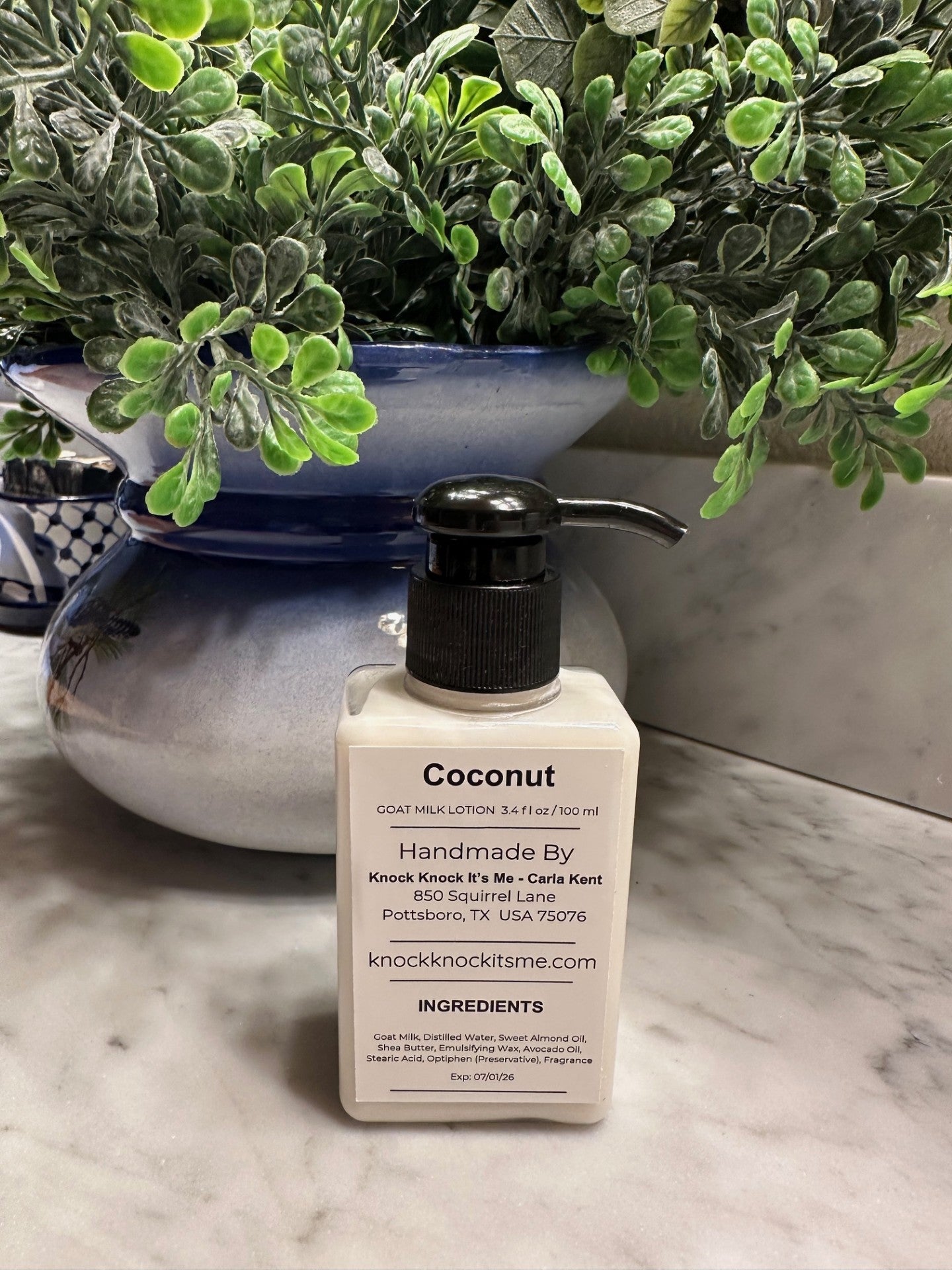 Goat Milk Lotion- 3.4 oz Bottle- Coconut