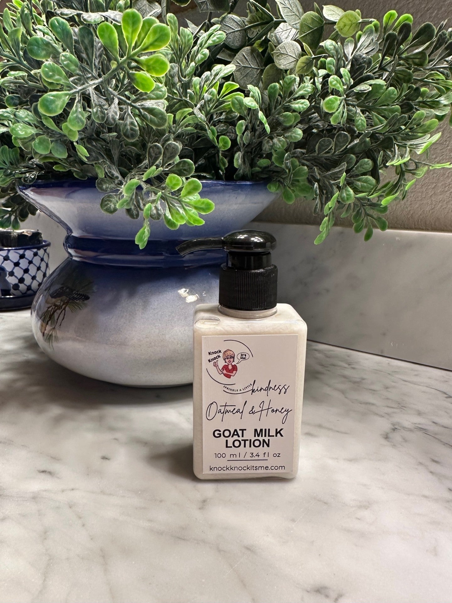 Goat Milk Lotion- 3.4 oz Bottle- Oatmeal & Honey