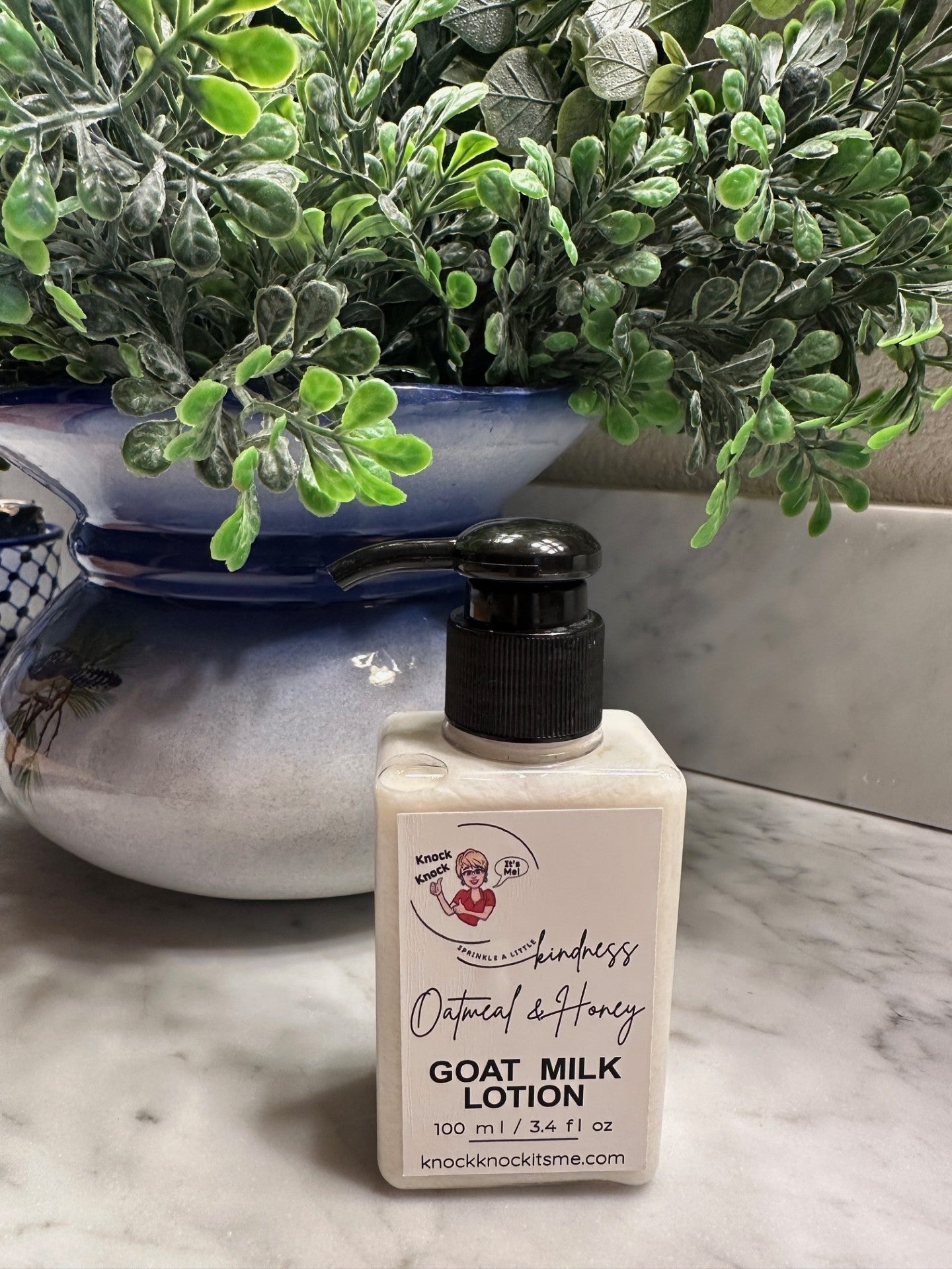 Goat Milk Lotion- 3.4 oz Bottle- Oatmeal & Honey