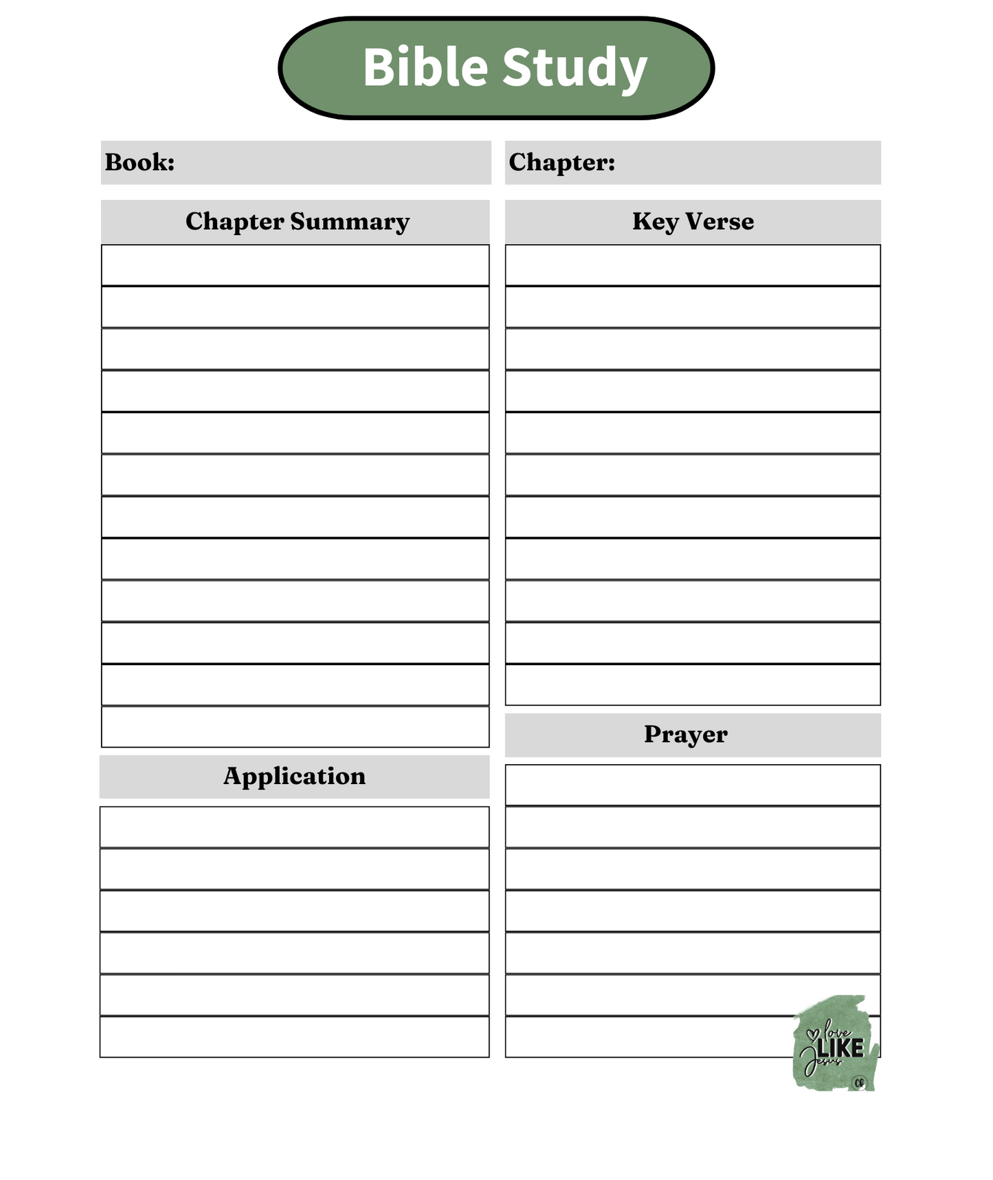 Journal- My Daily Prayer - Love Like Jesus