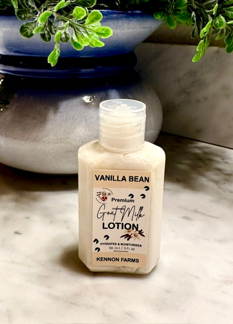 Goat Milk Lotion- 2 oz Bottle- Vanilla Bean