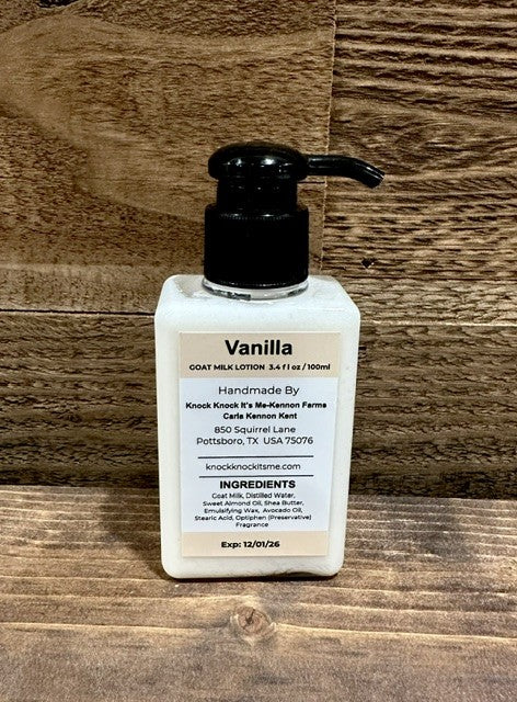 Goat Milk Lotion- 3.4 oz- Vanilla Bean
