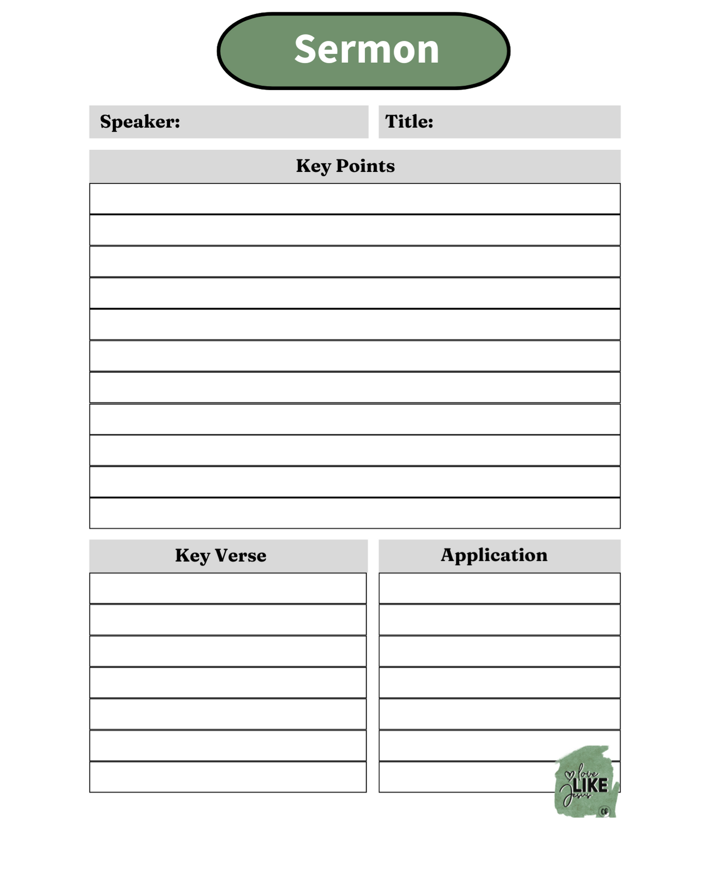 Journal- My Daily Prayer - Love Like Jesus