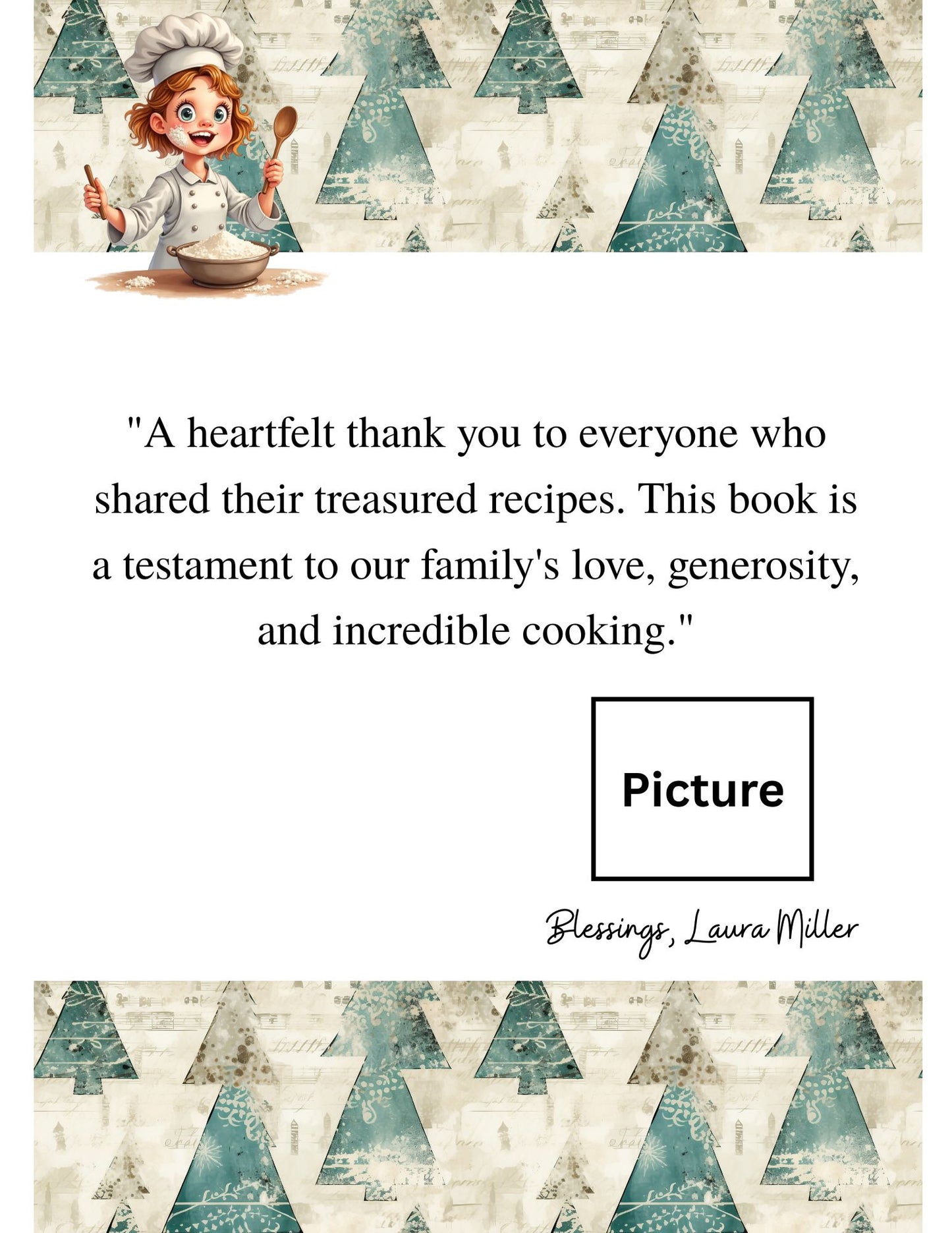 Cookbook- Custom- 0-50 Recipe Pages-SAMPLE 2- MILLER