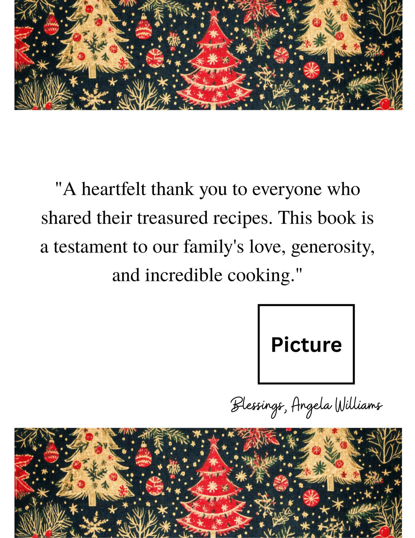 Cookbook- Custom- 76-100 Recipes Pages- SAMPLE 5- WILLIAMS