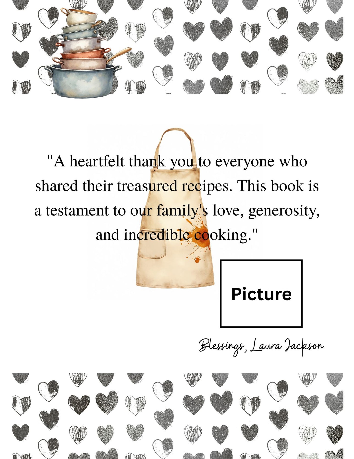 Cookbook- Custom- 76-100 Recipe Pages- SAMPLE 4- JACKSON