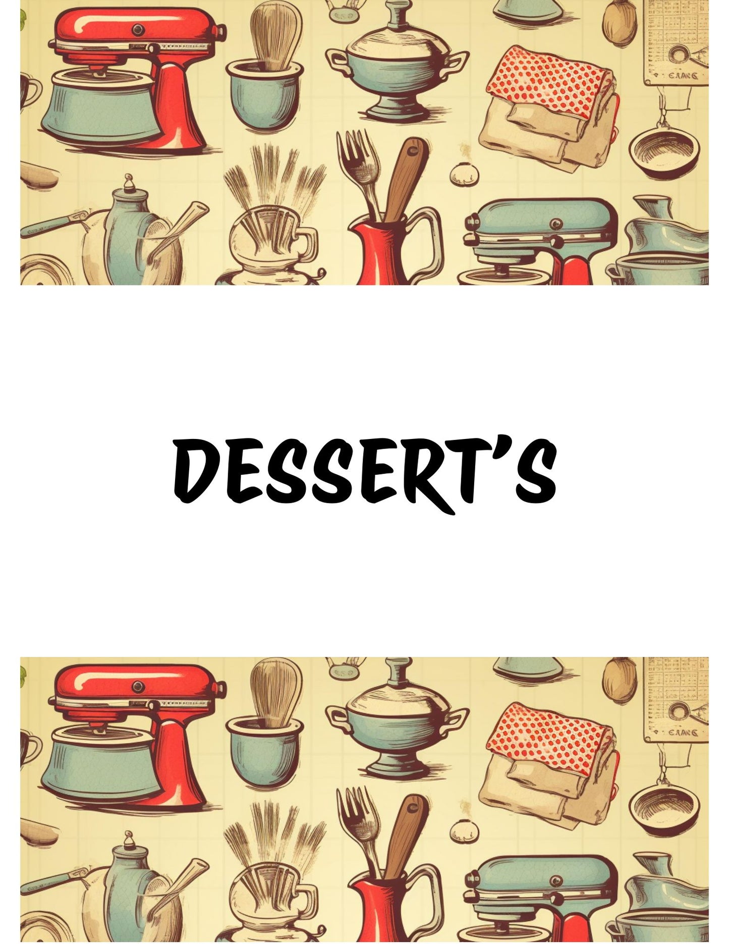 Cookbook- Custom- 51-75 Recipe Pages- SAMPLE 6- RUSSELL