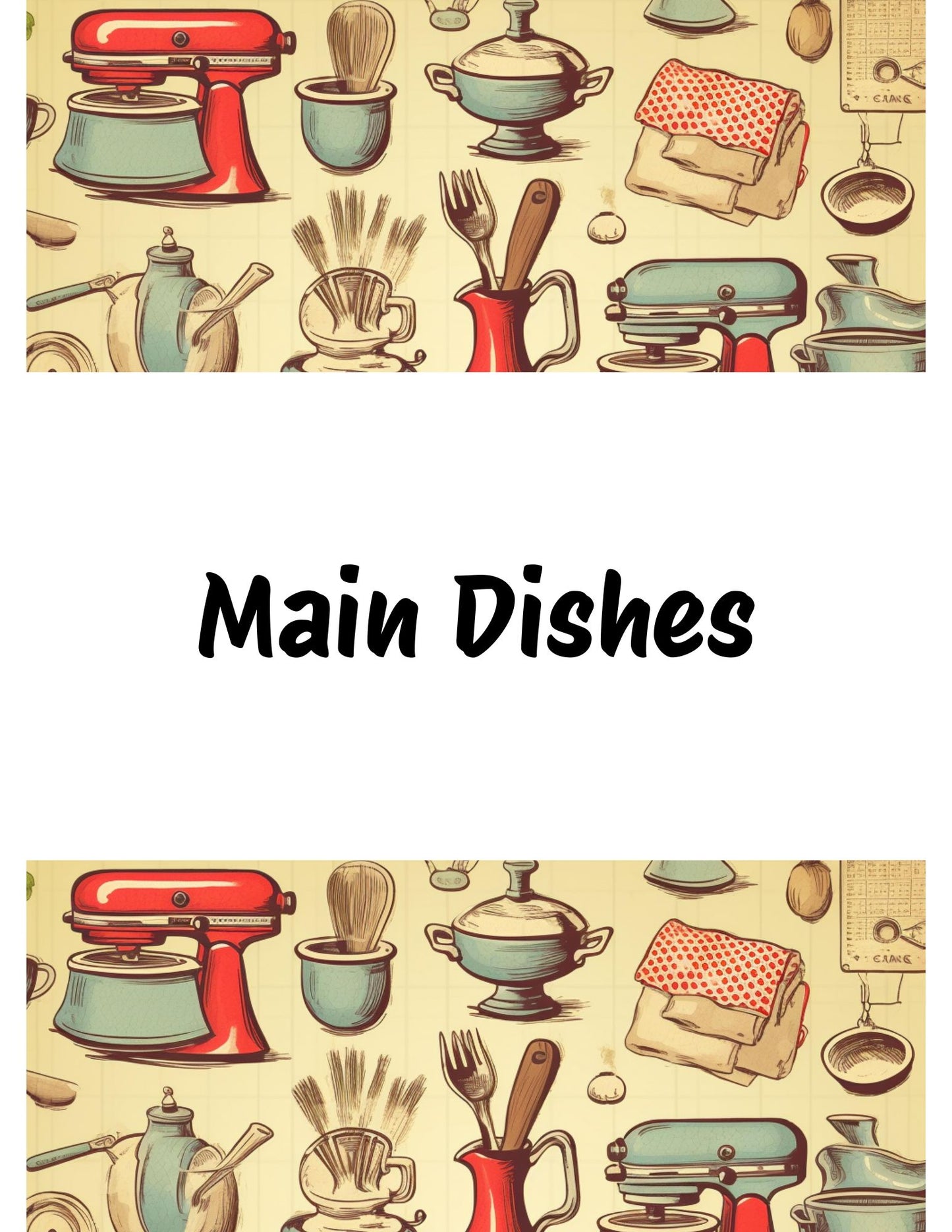 Cookbook- Custom- 51-75 Recipe Pages- SAMPLE 6- RUSSELL