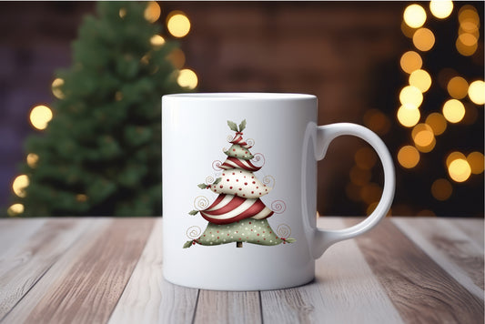 Seasonal  Christmas Coffee Mugs- Christmas Tree-1