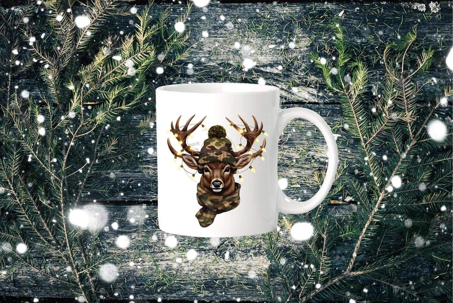 Seasonal Christmas Coffee Mugs- Deer Lights