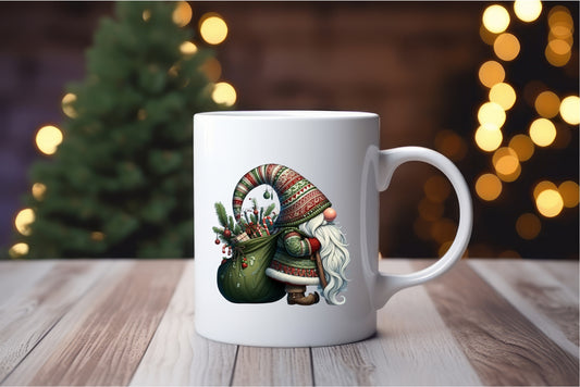 Seasonal Christmas Coffee Mugs- Santa Bag