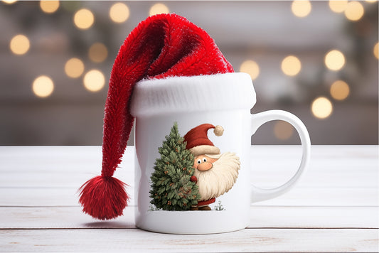 Seasonal Christmas Coffee Mugs- Santa Tree