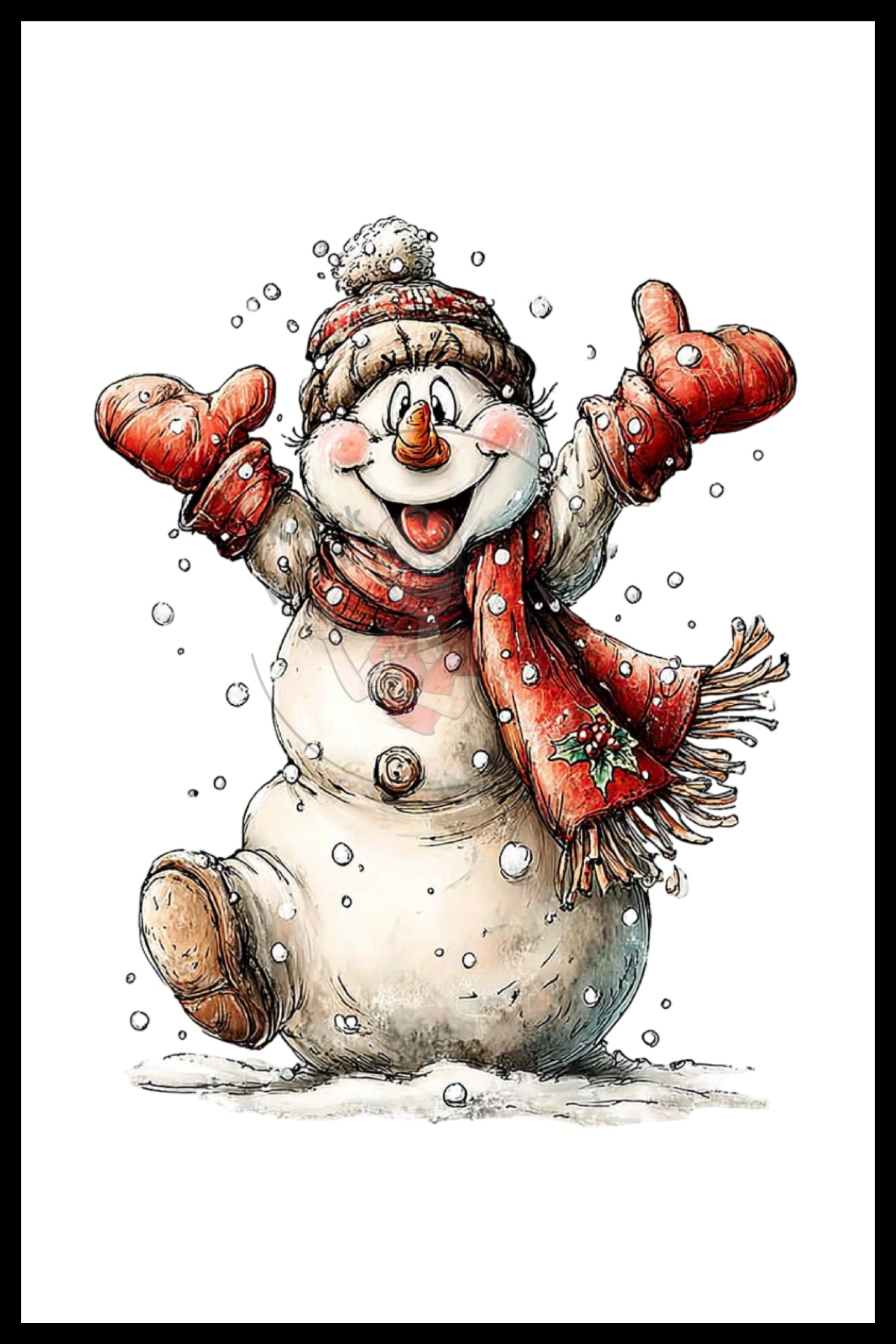 Seasonal Christmas Coffee Mugs- Snowman-1