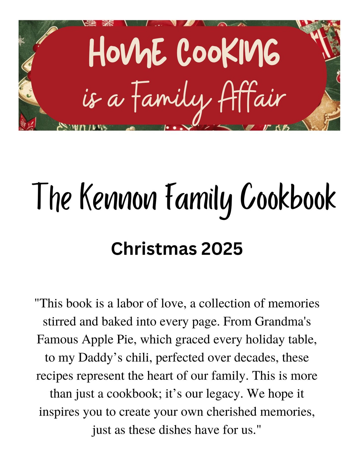 Cookbook- Custom- From 0-50 pages