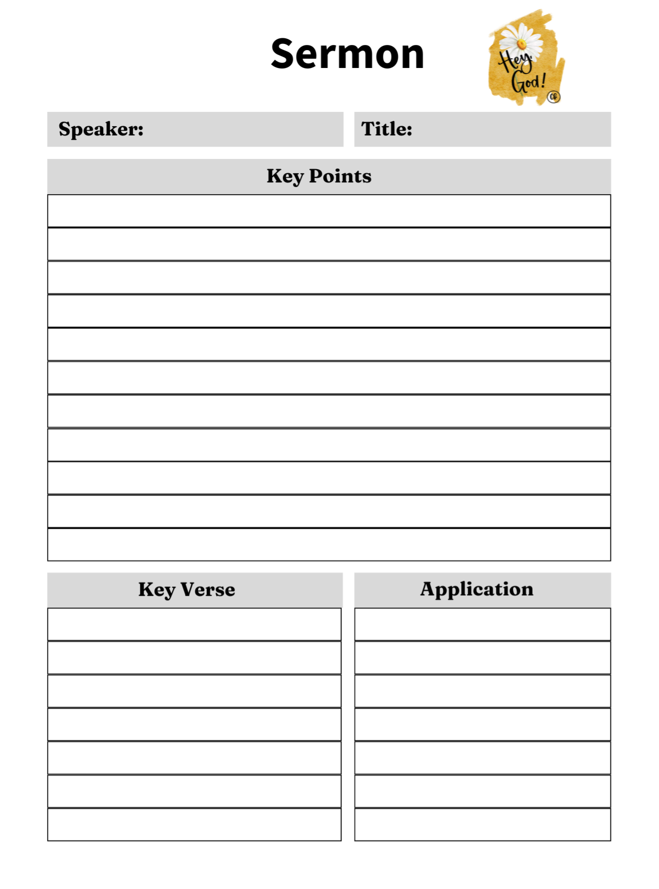 Journal - My Daily Prayer - Hey God