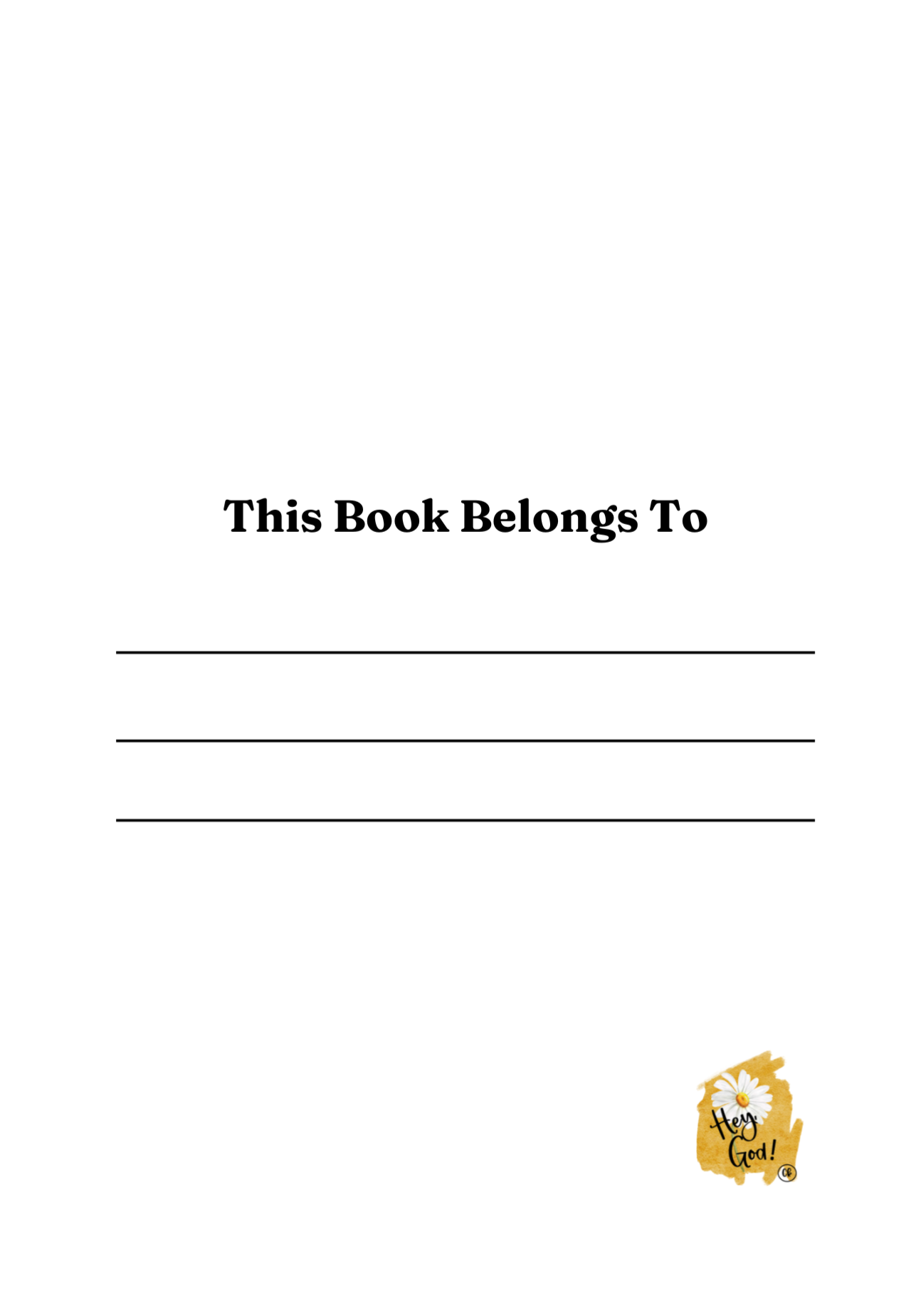 Journal - My Daily Prayer - Hey God