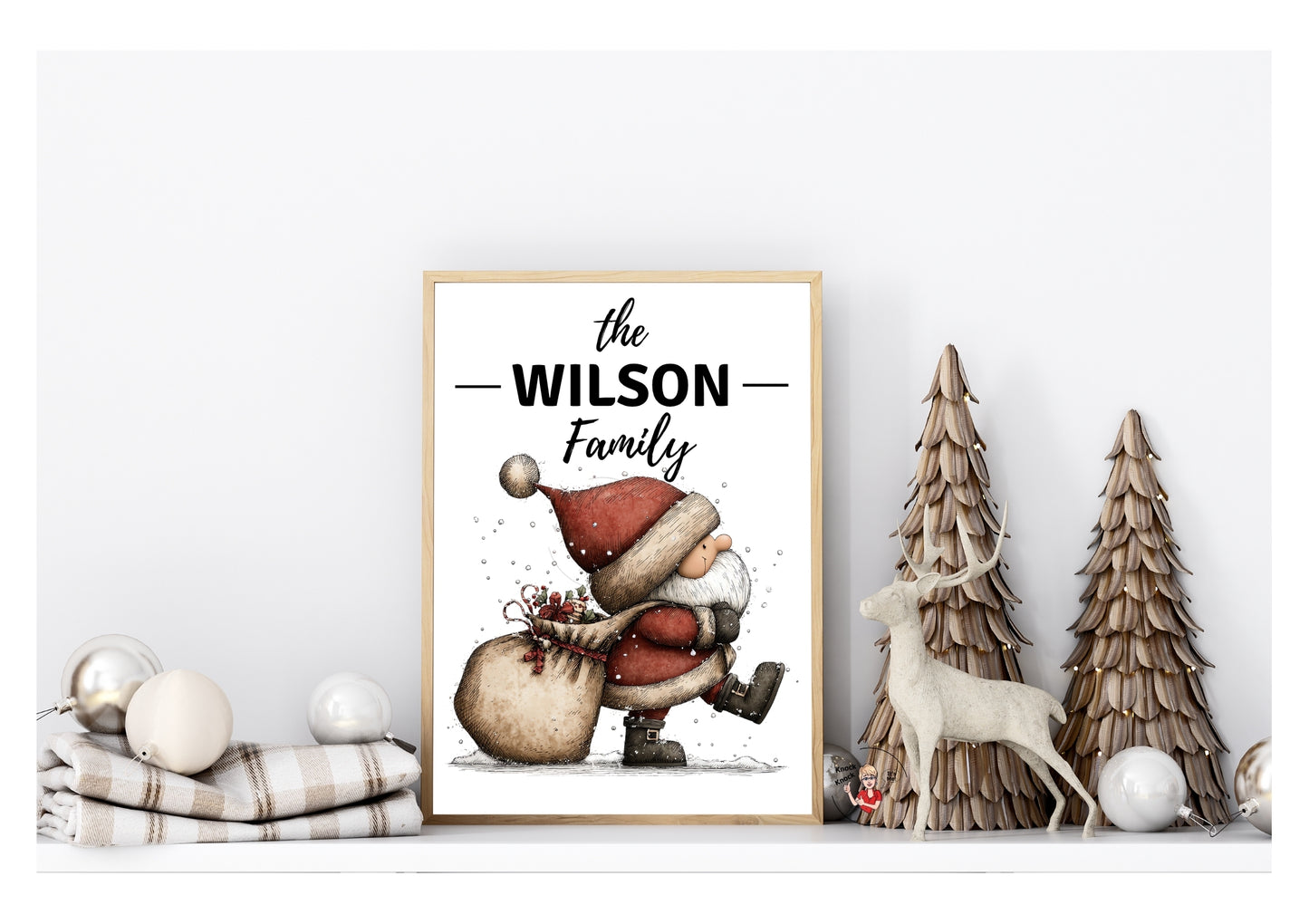 Prints- Seasonal- Christmas- 16 x 20 Vertical Print Board- Personalized Santa 1- Print #15