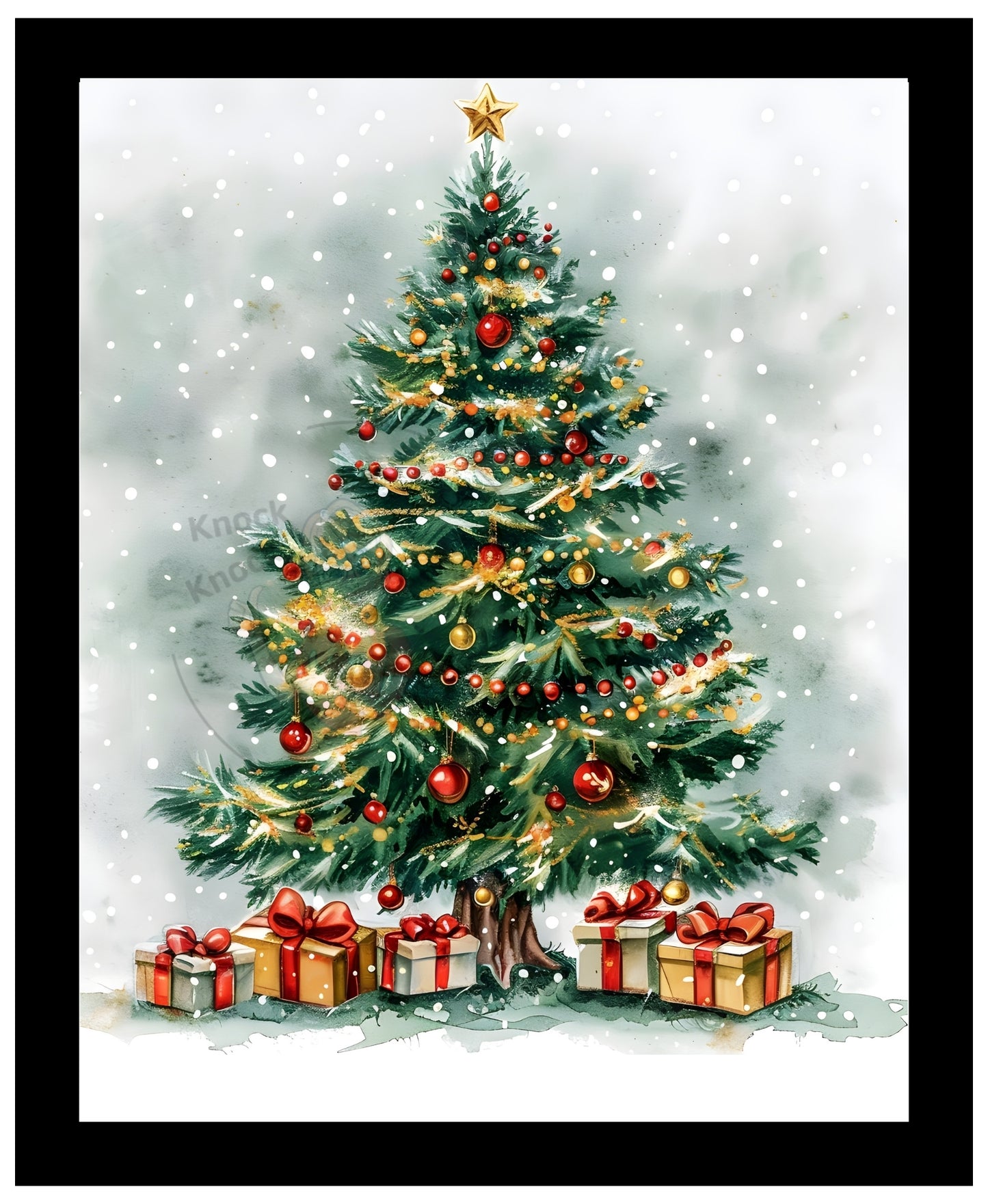 Prints- Seasonal- Christmas- 16 x 20 Vertical Print Board- Christmas Tree 1-#4