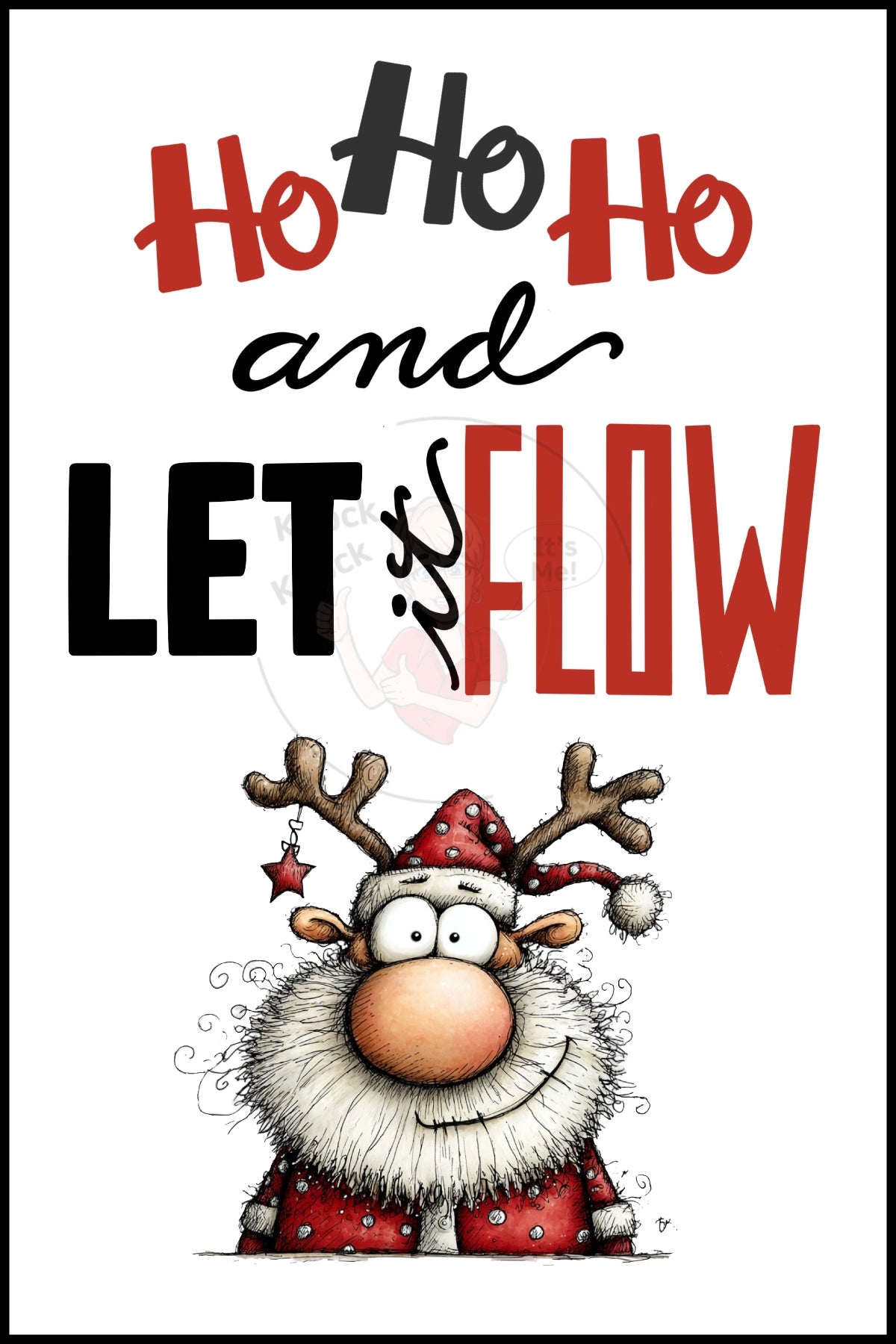 Wine Bags- HoHoHo Let it flow with Santa- 120