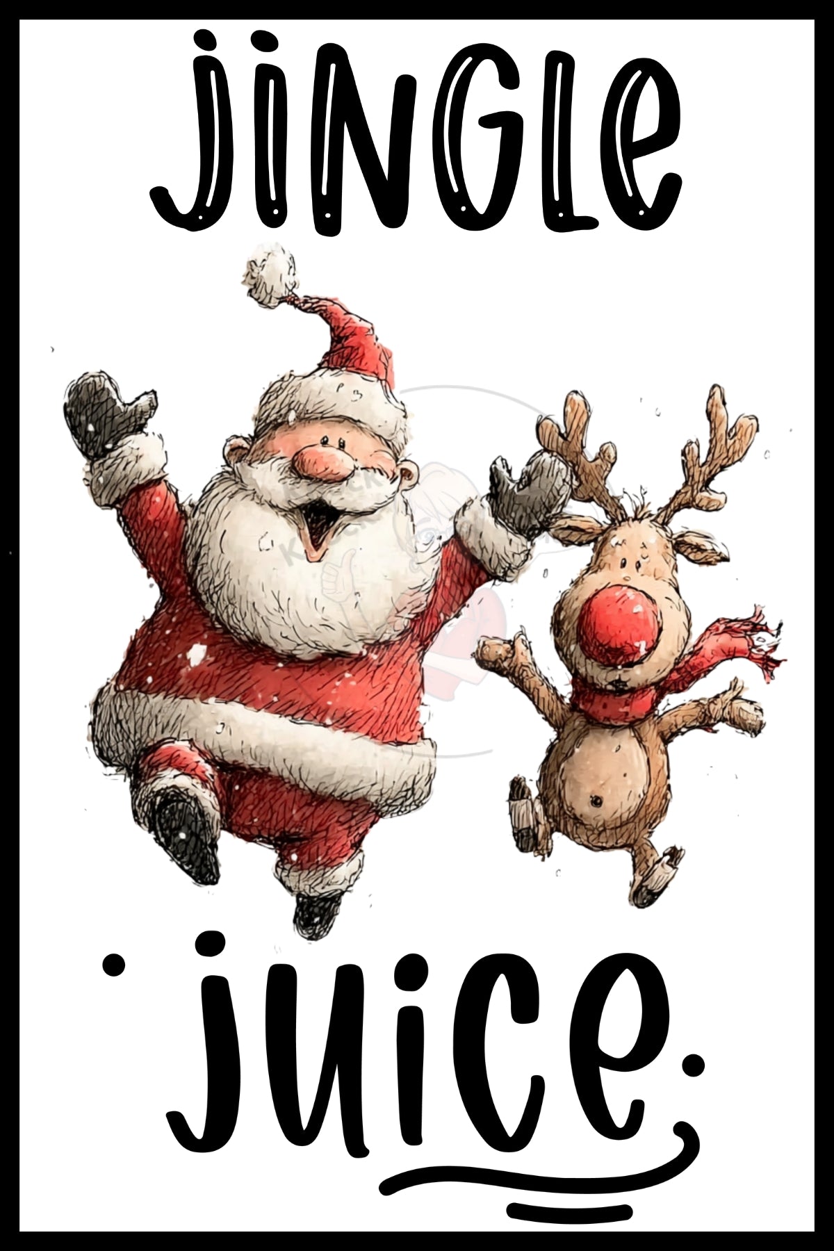 Wine Bags- Jingle Juice Santa & Reindeer- 117