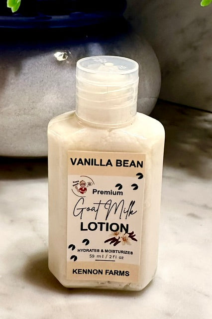 Goat Milk Lotion- 2 oz Bottle- Vanilla Bean