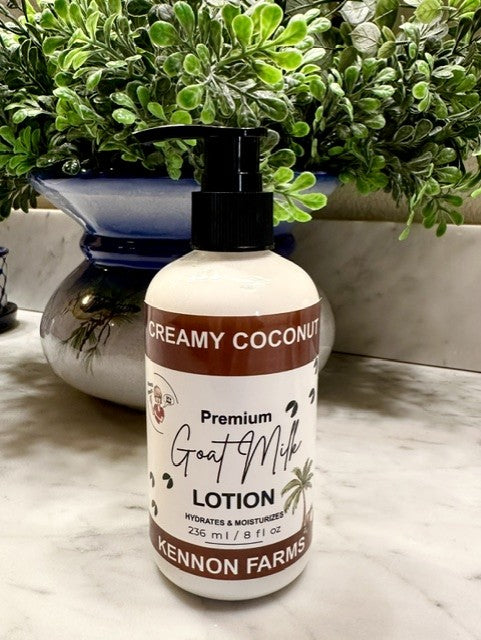 Goat Milk Lotion- 8 oz Bottle- Coconut