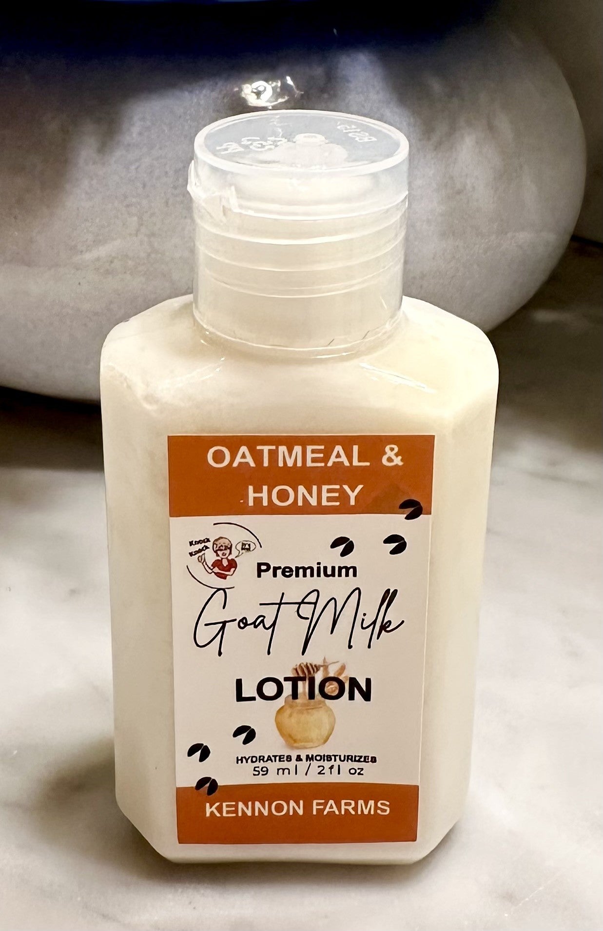 Goat Milk Lotion- 2 oz Bottle- Oatmeal & Honey