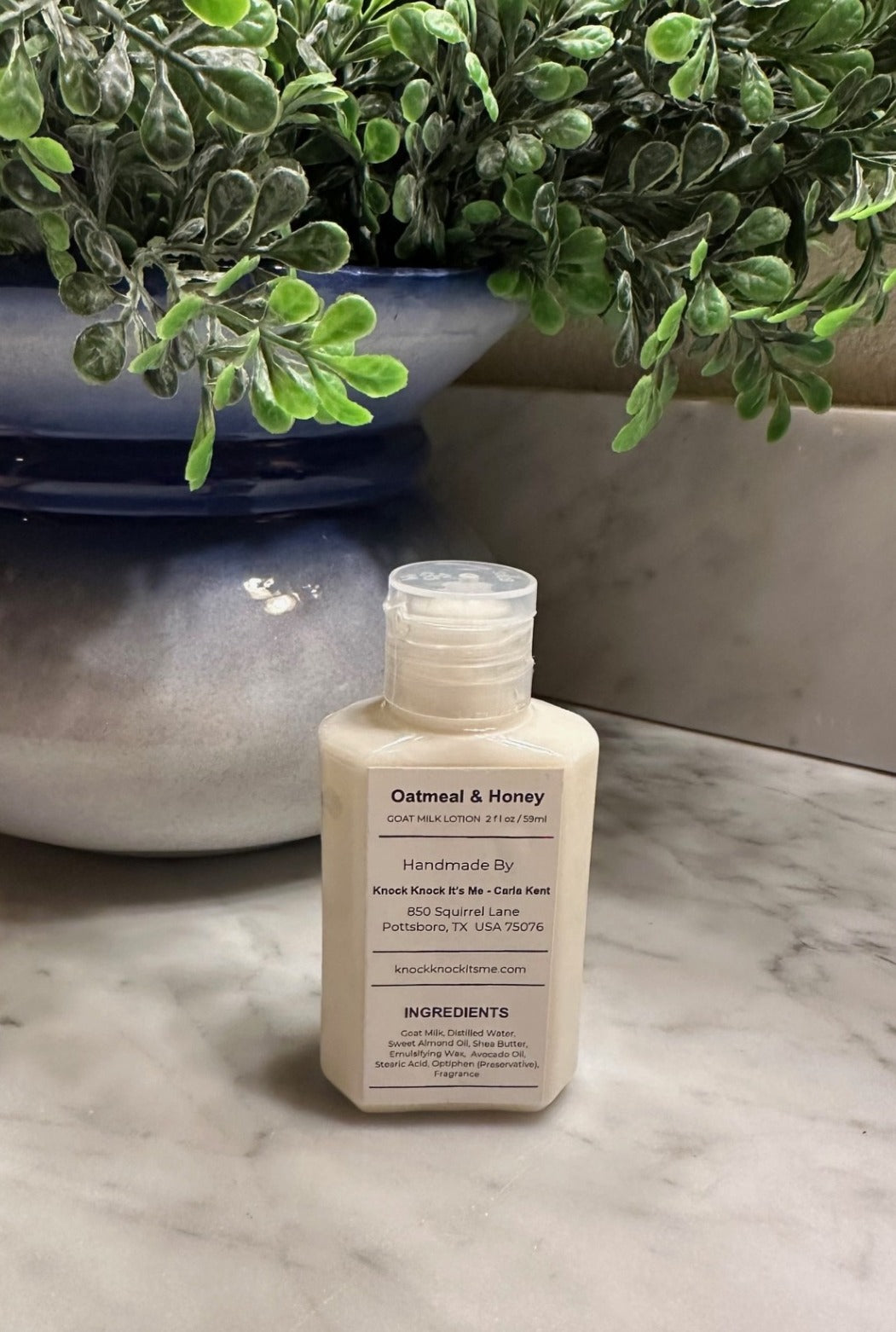 Goat Milk Lotion- 2 oz Bottle- Oatmeal & Honey