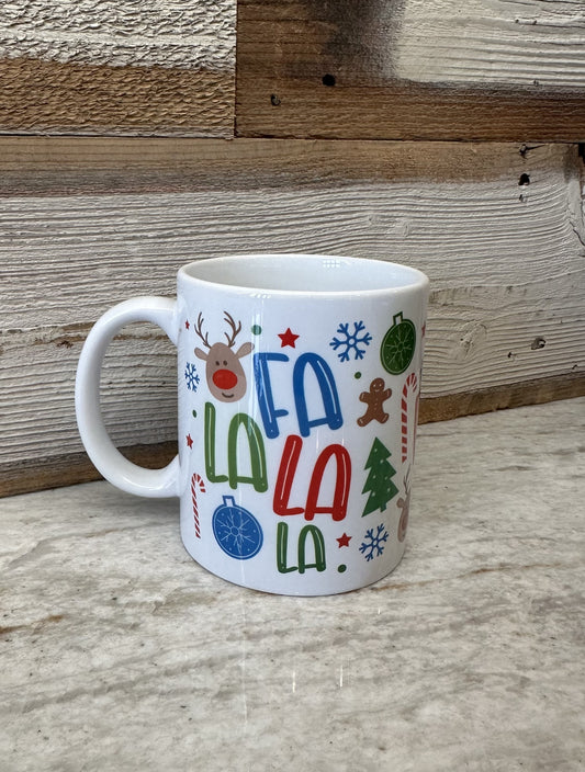 Seasonal Christmas Coffee Mugs- Falalalala