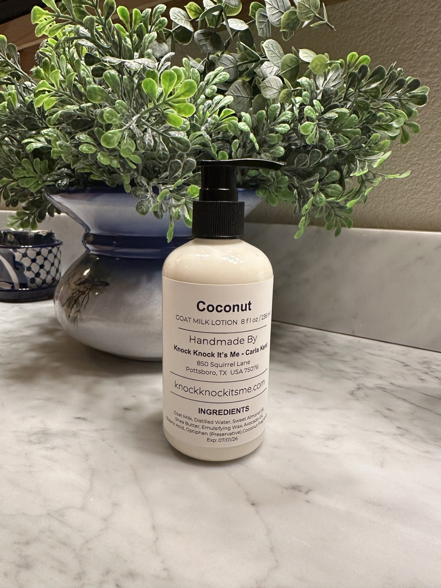 Goat Milk Lotion- 8 oz Bottle- Coconut