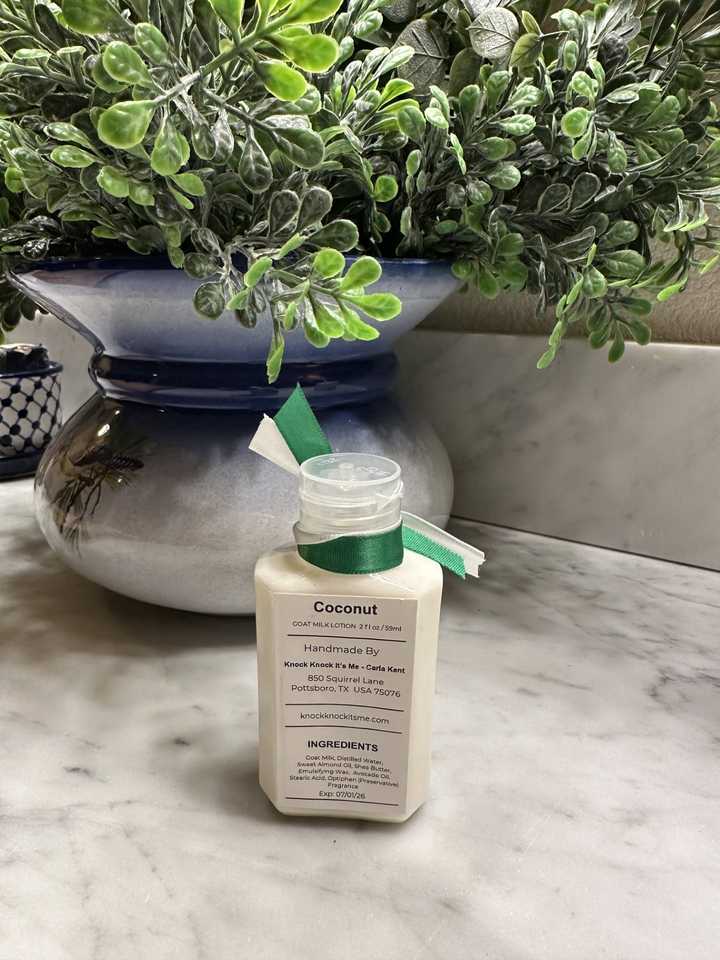 Goat Milk Lotion- 2 oz Bottle- Coconut